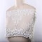 1 Yard White Lace Trim 9 Inch Sequin Beaded Bridal Veil Mesh Embellishment